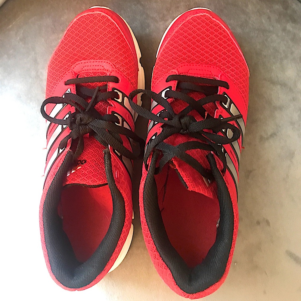 Adidas Boys Sneakers Shoes Like New Red Size 4